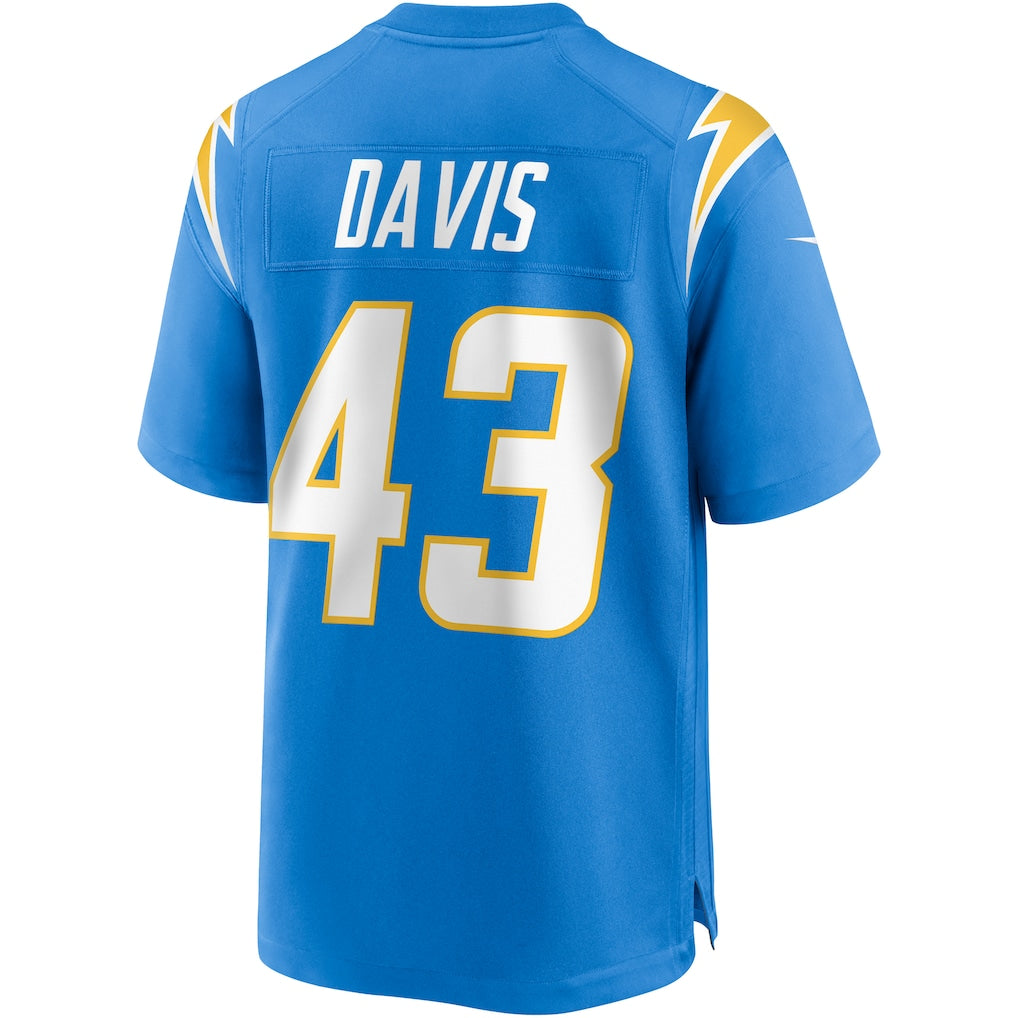 CAdoa LA.Chargers #43 Michael Davis Powder Blue Game Jersey