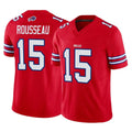 B.Bills #15 Greg Rousseau Player Red Vapor F.U.S.E. Jersey Limited Home Game CAdoa Stitched Jerseys