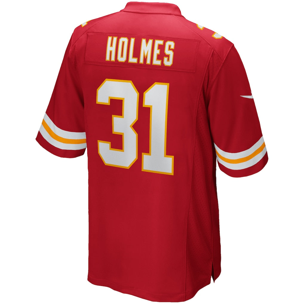 CAdoa KC.Chiefs #31 Priest Holmes Red Game Retired Player Jersey