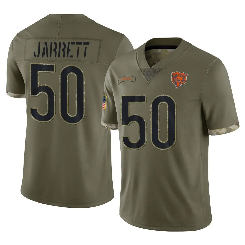 C.Bears #50 Grady Jarrett Player Olive Salute to Service Limited Game CAdoa Stitched Jerseys