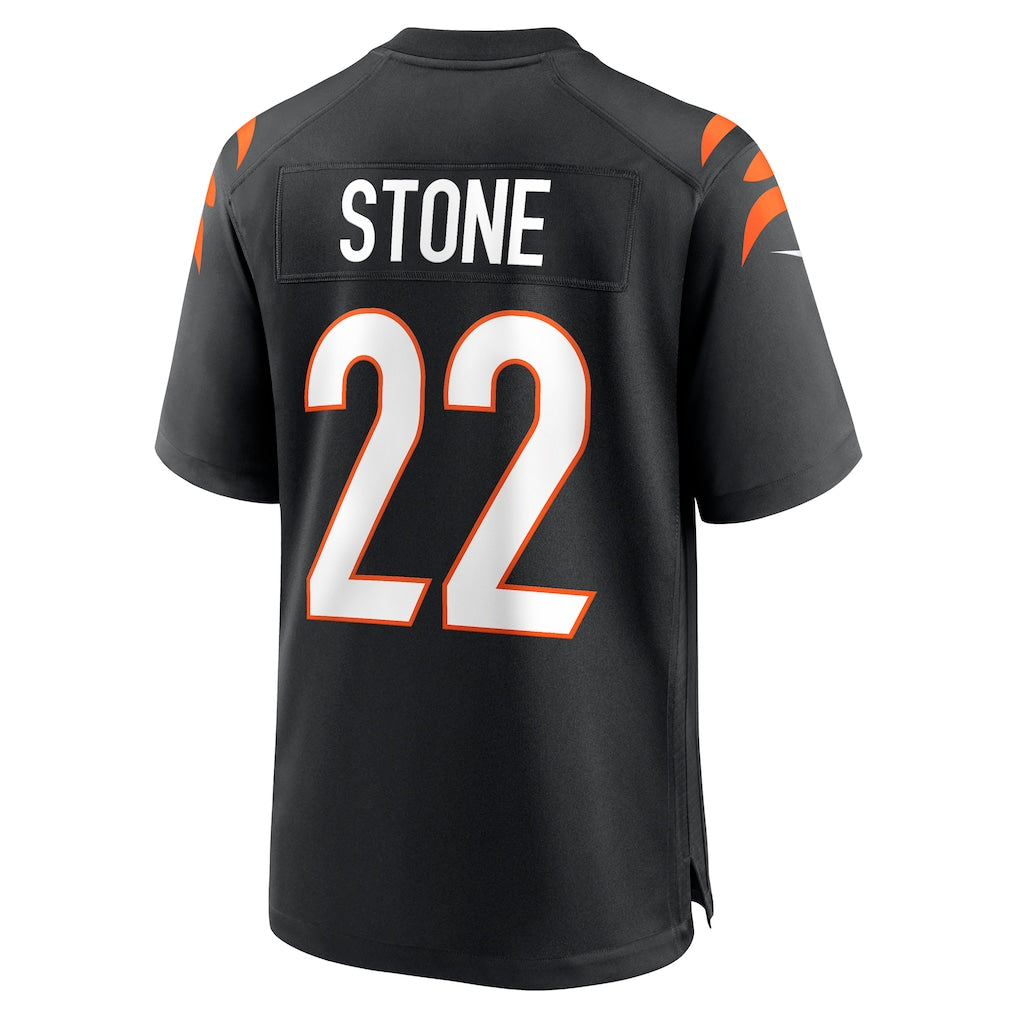 CAdoa C.Bengals #22 Geno Stone Black Game Jersey