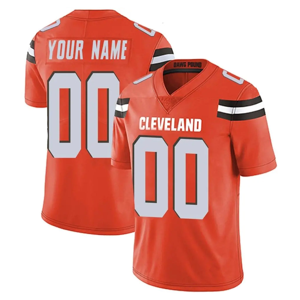Custom C.Browns Orange Alternate Vapor Untouchable Limited Home Game Any Name & Numbers CAdoa Stitched Jerseys