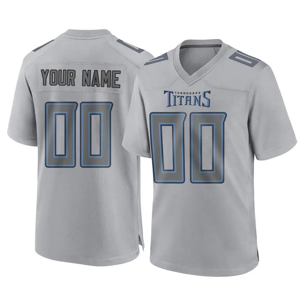 Custom T.Titans Gray Atmosphere Fashion Home Game Any Name & Numbers CAdoa Stitched Jerseys