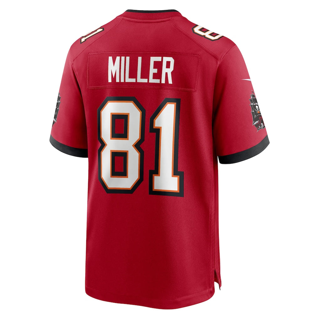 CAdoa TB.Buccaneers #81 Ryan Miller Red Team Game Jersey