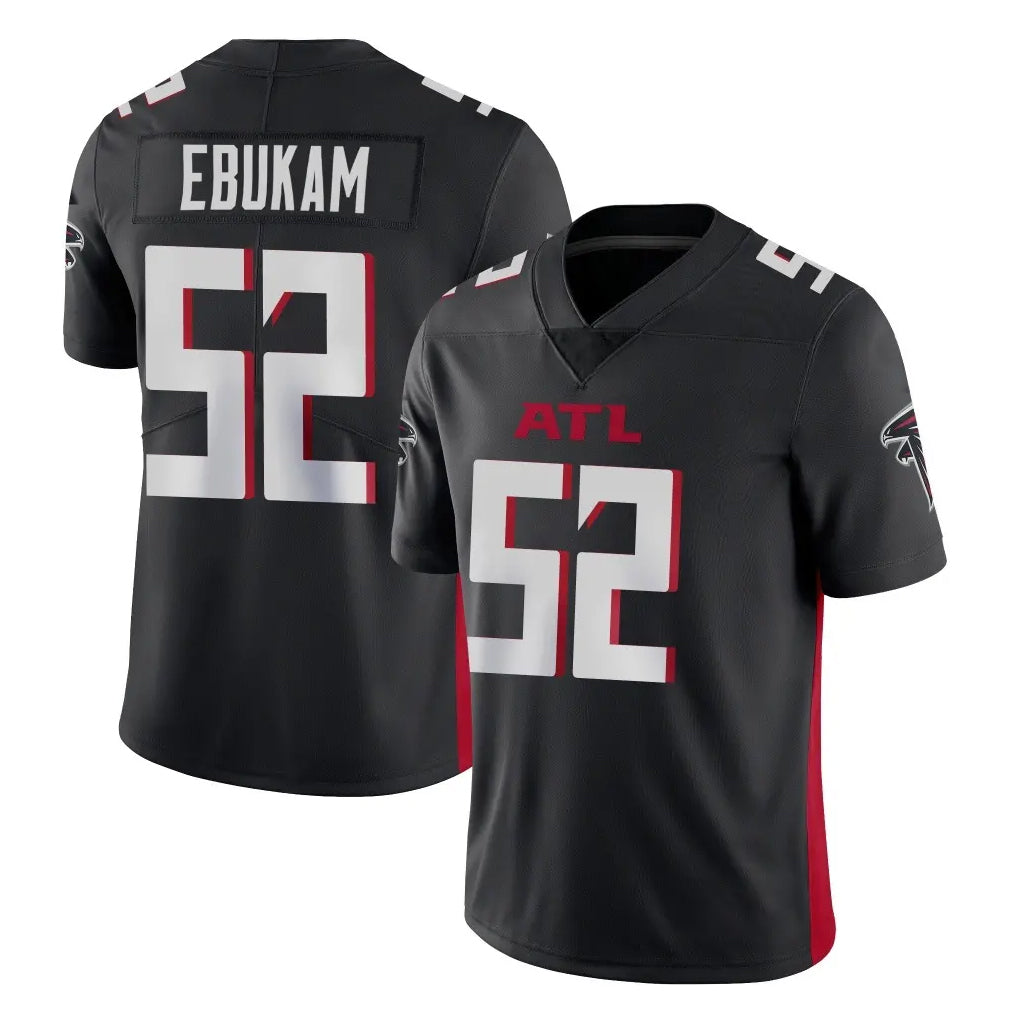 A.Falcons #52 Samson Ebukam Player Black Vapor Untouchable Limited Home Game CAdoa Stitched Jerseys