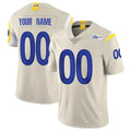 Custom LA.Rams Bone Limited Vapor Home Game Any Name & Numbers CAdoa Stitched Jerseys
