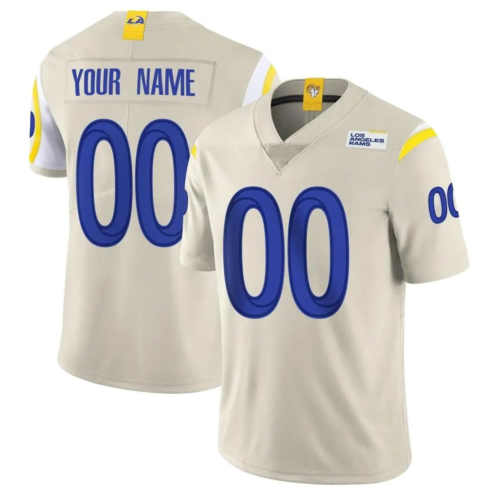 Custom LA.Rams Bone Limited Vapor Home Game Any Name & Numbers CAdoa Stitched Jerseys