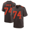 C.Browns #74 Elgton Jenkins Player Brown Alternate Home Game CAdoa Stitched Jerseys