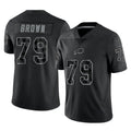 B.Bills #79 Spencer Brown Player Black RFLCTV Limited CAdoa Stitched Jerseys