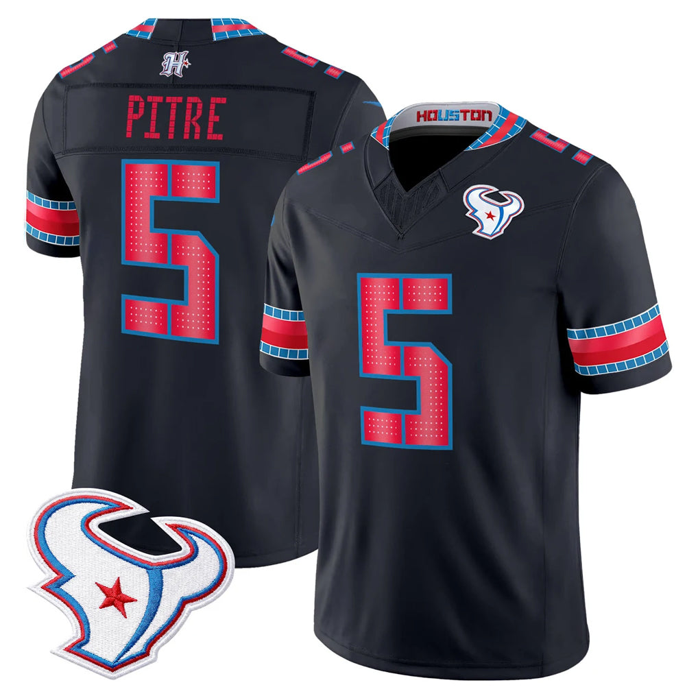 H.Texans #5 Jalen Pitre Player Navy 2026 Rivalries Vapor Limited Home Game CAdoa Stitched jerseys