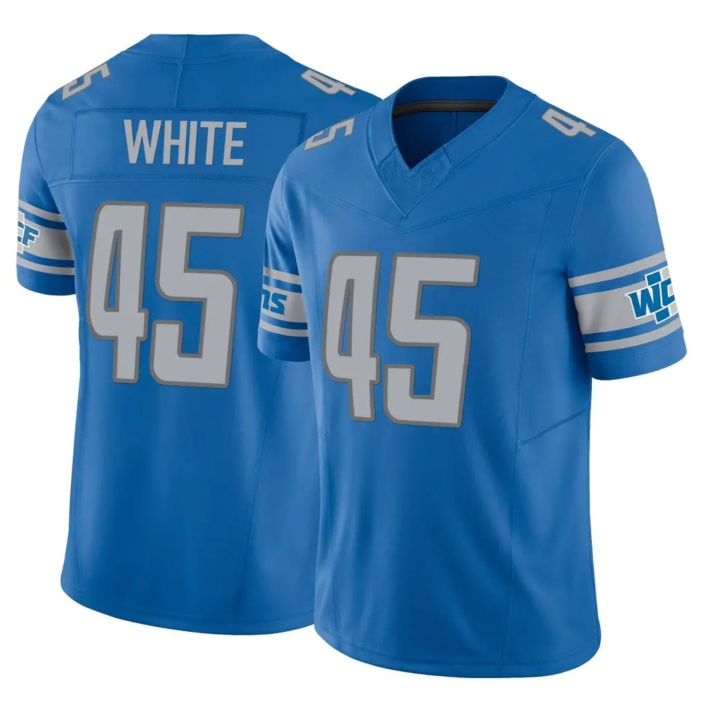 D.Lions #45 Devin White Player Blue Vapor F.U.S.E. Limited Home Game CAdoa Stitched Jerseys