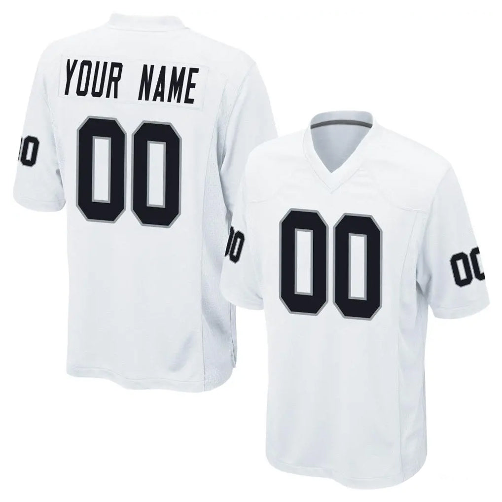 Custom LV.Raiders White Home Game Any Name & Numbers CAdoa Stitched Jerseys