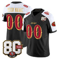 Custom SF.49ers Black-White Limited 80th Rivalries Collection Home Game Any Name & Numbers CAdoa Stitched Jerseys