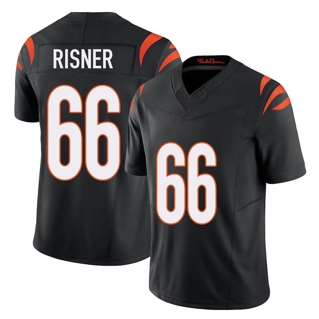 C.Bengals #66 Dalton Risner Player Black Vapor F.U.S.E. Limited Home Game CAdoa Stitched Jerseys