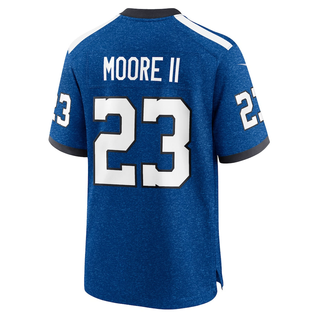 CAdoa IN.Colts #23 Kenny Moore II Royal Indiana Nights Alternate Game Jersey