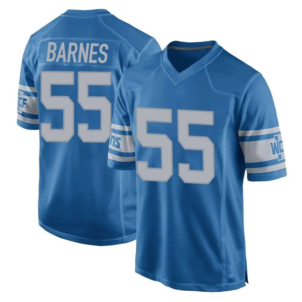 D.Lions #55 Derrick Barnes Player Blue Vapor Untouchable Throwback Game CAdoa Stitched Jerseys