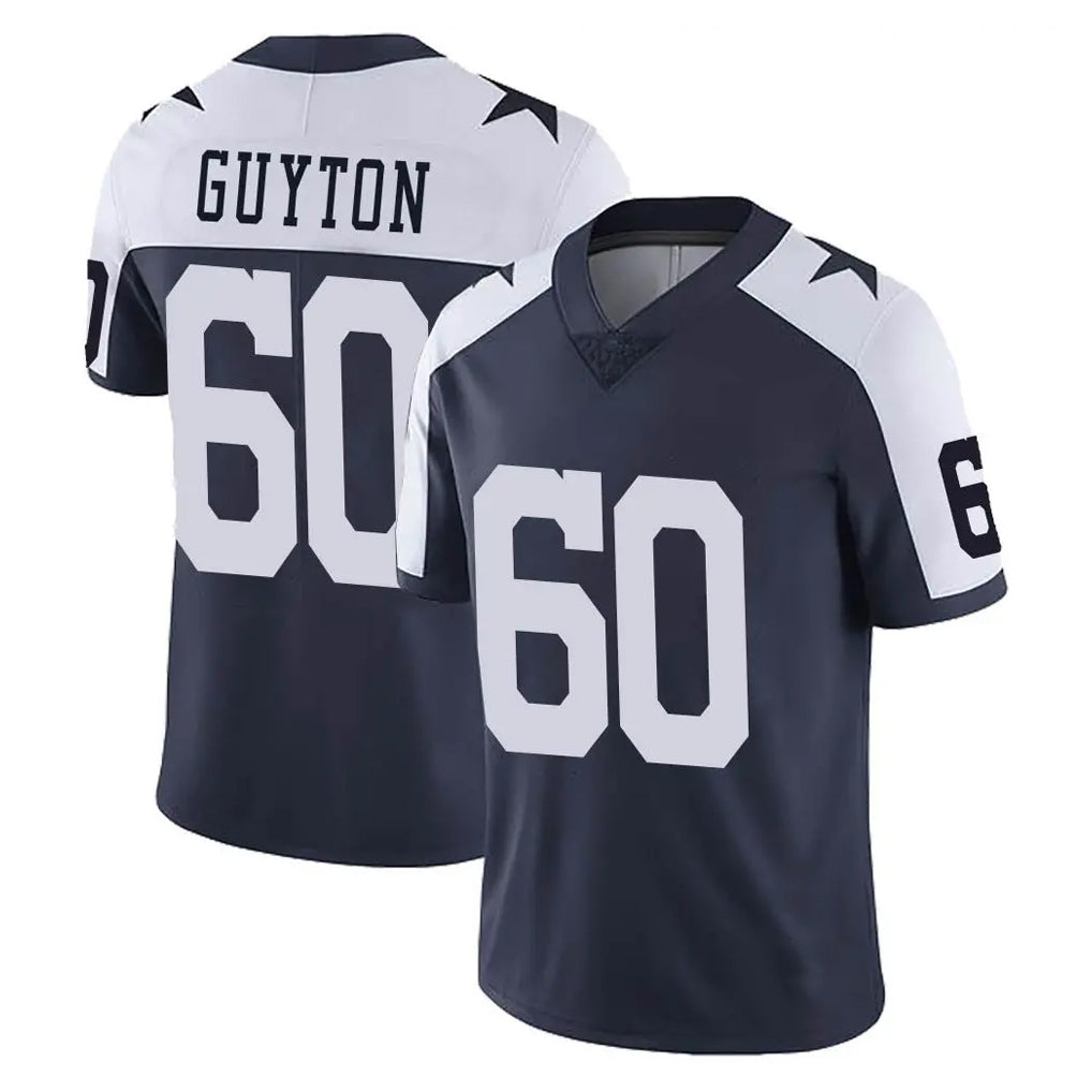 D.Cowboys #60 Tyler Guyton Player Navy-White Limited Alternate Vapor Untouchable Home Game CAdoa Stitched Jerseys