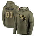 Custom A.Cardinals Olive Salute to Service Limited Hoodie Any Name & Numbers CAdoa Stitched Jerseys