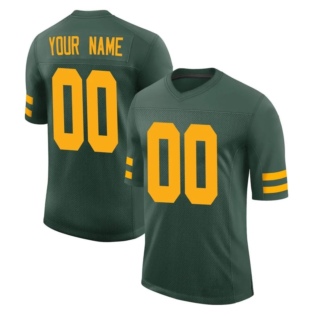 Custom GB.Packers Green Alternate Vapor Home Game Any Name & Numbers CAdoa Stitched Jerseys