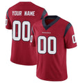 Custom H.Texans Red Limited Vapor Untouchable Home Game Any Name & Numbers CAdoa Stitched Jerseys