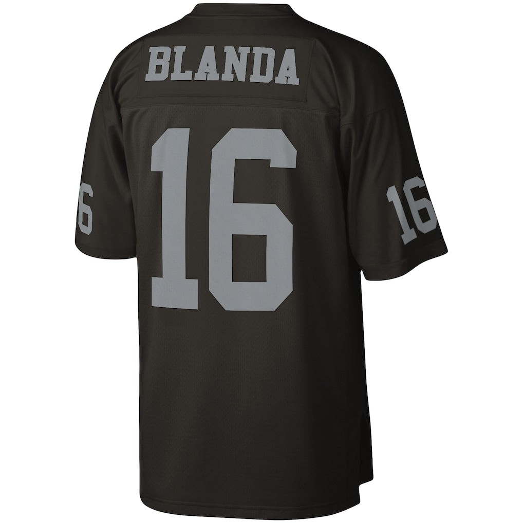 CAdoa LV.Raiders #16 George Blanda Mitchell & Ness Black Legacy Replica Jersey