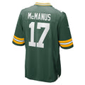 CAdoa GB.Packers #17 Brandon McManus Green Team Game Jersey