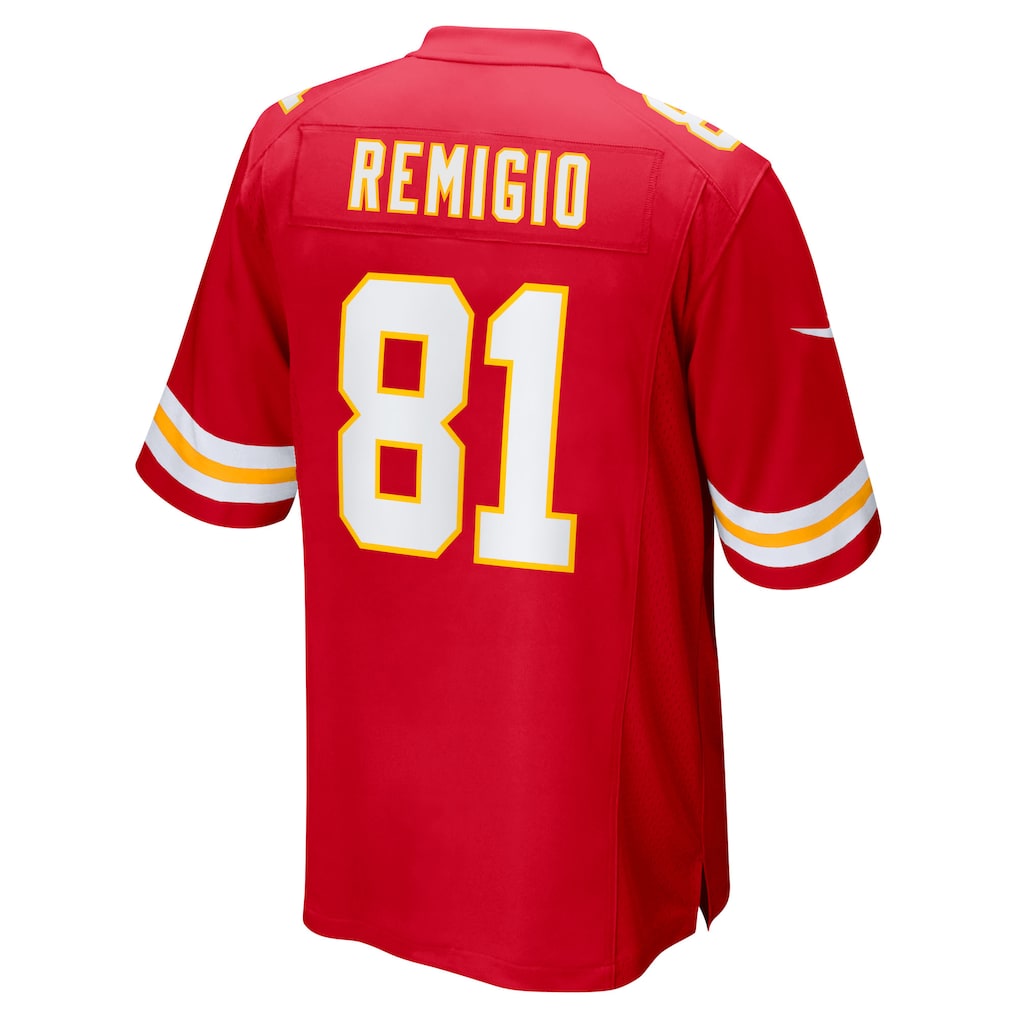 CAdoa KC.Chiefs #81 Nikko Remigio Red Team Game Jersey