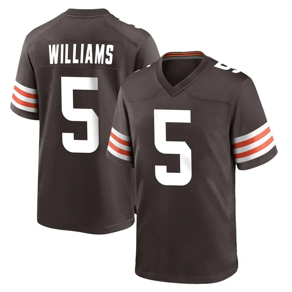 C.Browns #5 Quincy Williams Player Brown Home Game CAdoa Stitched Jerseys