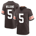 C.Browns #5 Quincy Williams Player Brown Home Game CAdoa Stitched Jerseys