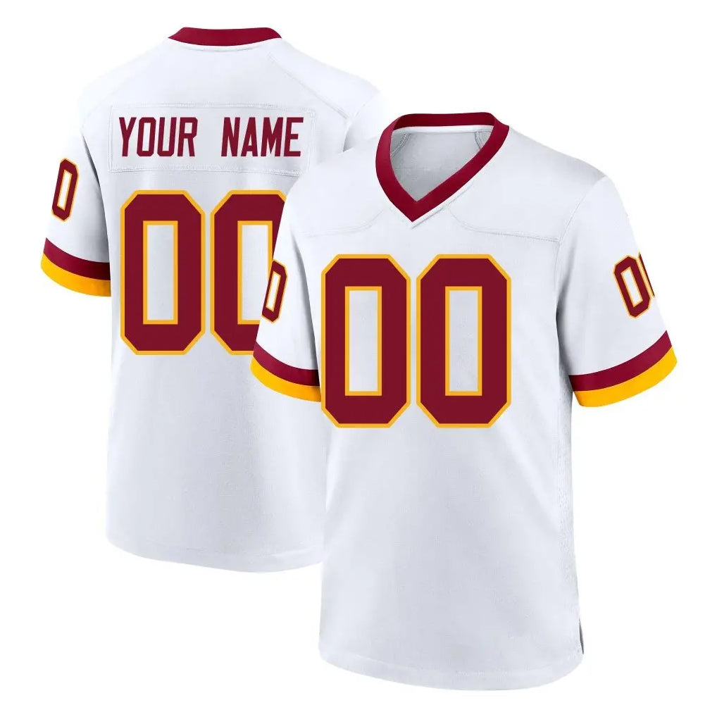 Custom W.Commanders White Home Game Any Name & Numbers CAdoa Stitched Jerseys