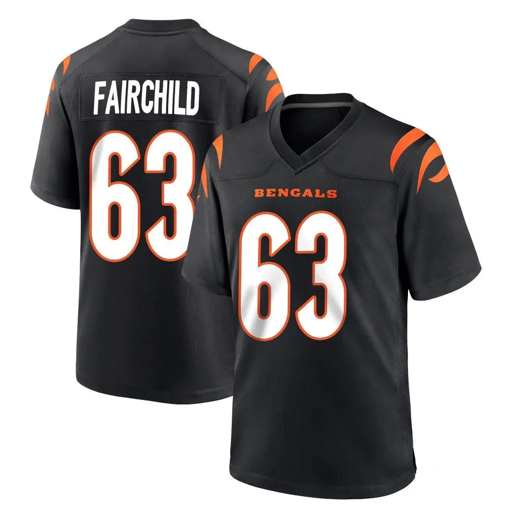 C.Bengals #63 Dylan Fairchild Player Black Home Game CAdoa Stitched Jerseys