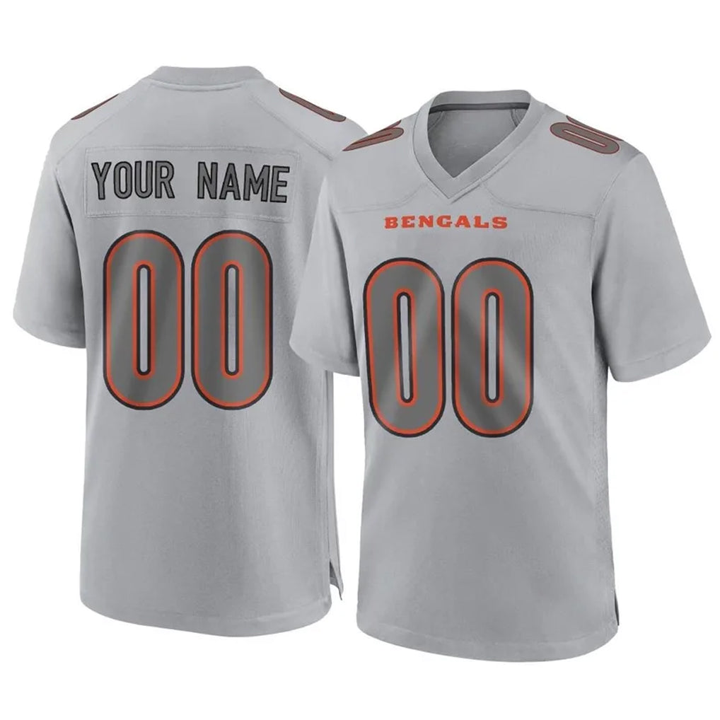 Custom C.Bengals Gray Atmosphere Fashion Game Any Name & Numbers CAdoa Stitched Jerseys