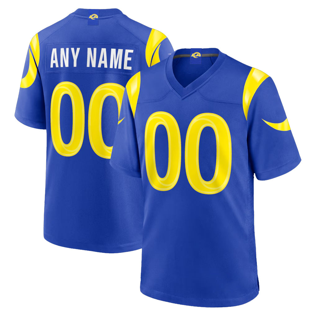 Custom LA.Rams Royal Limited Home Game Any Name & Numbers CAdoa Stitched Jerseys
