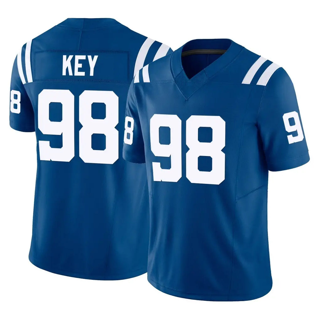 IN.Colts #98 Arden Key Player Royal Limited Vapor F.U.S.E. Home Game CAdoa Stitched Jerseys
