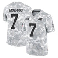 C.Panthers #7 Tre'von Moehrig Player Arctic Camo Salute to Service Limited Game CAdoa Stitched Jerseys