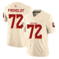 A.Cardinals #72 Hjalte Froholdt Player Cream Rivalries Collection Vapor Limited Home Game CAdoa Stitched Jerseys
