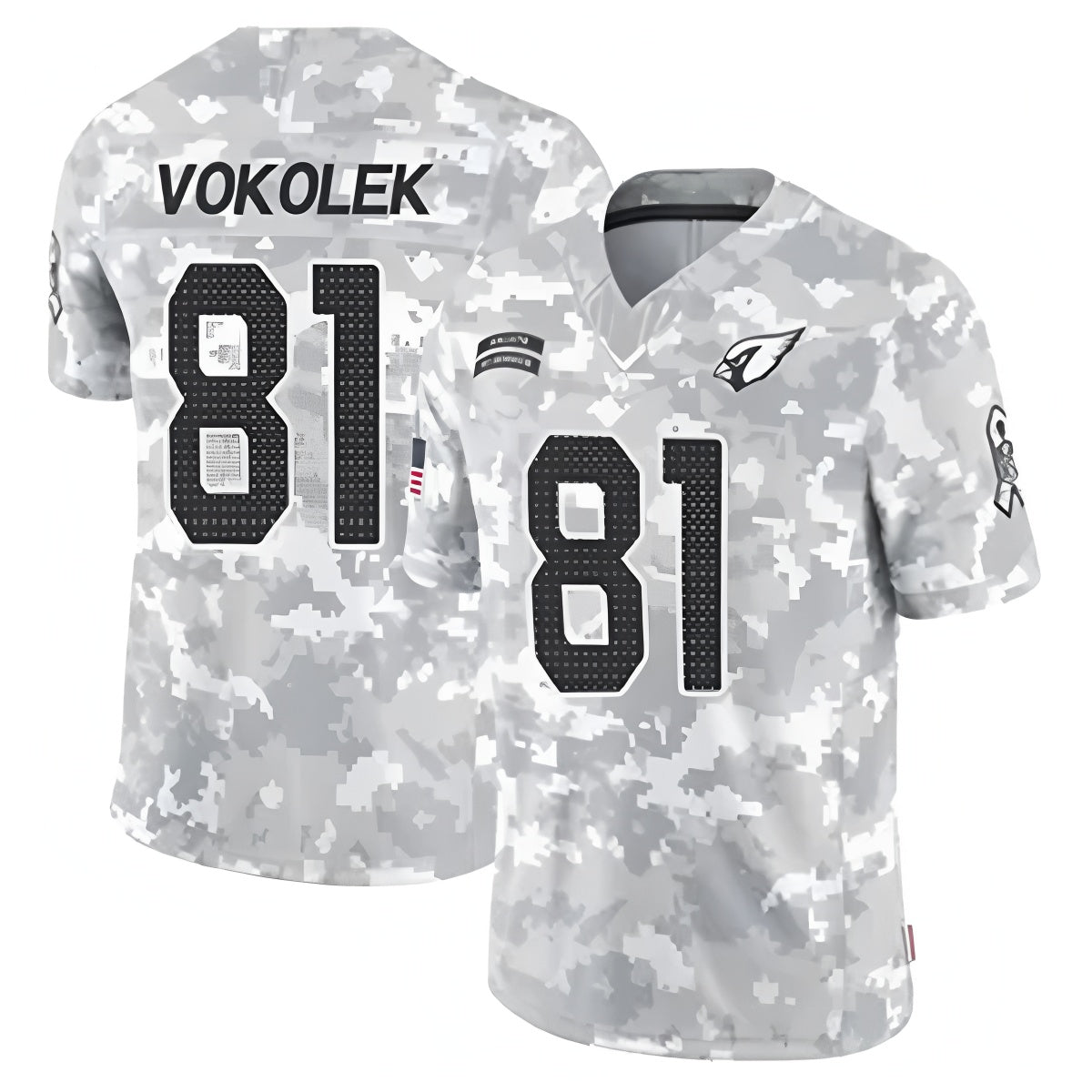 A.Cardinals #81 Travis Vokolek Player Camo Salute to Service Limited beagls Stitched Jerseys