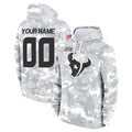 Custom H.Texans Arctic Camo Salute to Service Hoodies Any Name & Numbers CAdoa Stitched Jerseys