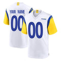 Custom LA.Rams White Home Game Any Name & Numbers CAdoa Stitched Jerseys