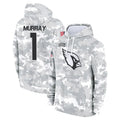 A.Cardinals #1 Kyler Murray Player Camo Salute to Service Hoodies beagls Stitched Jerseys