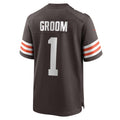 CAdoa C.Browns #1 Groom Brown Game Jersey