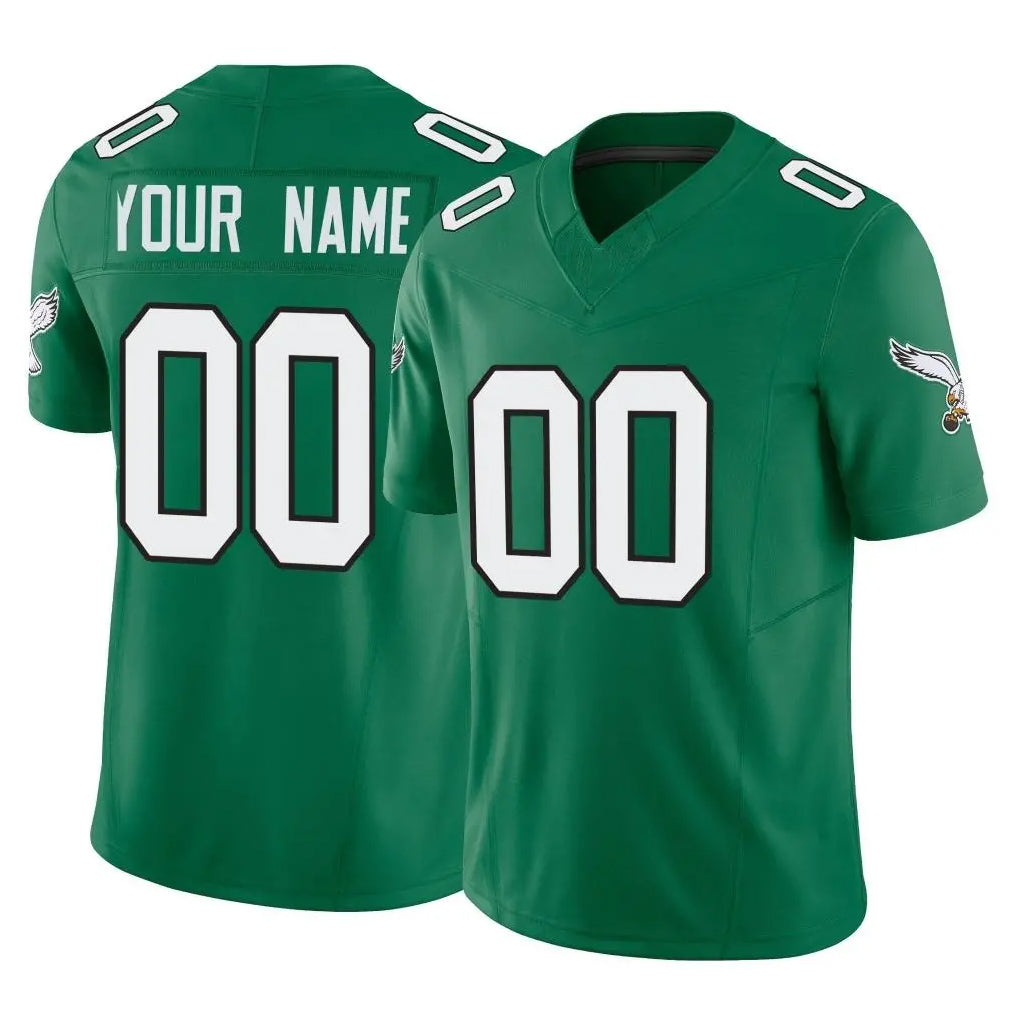 Custom P.Eagles Green Kelly Alternate Vapor F.U.S.E. Home Game Any Name & Numbers CAdoa Stitched Jerseys