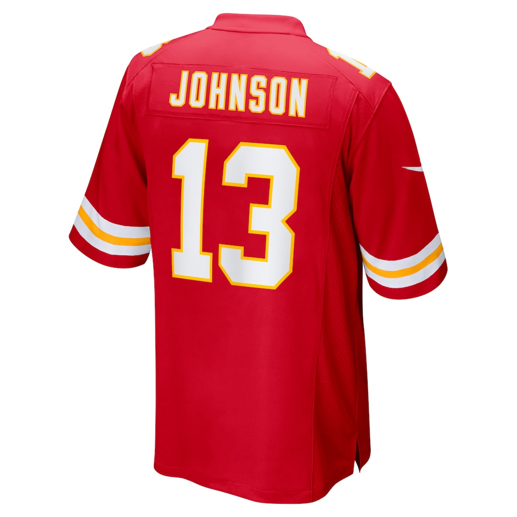 CAdoa KC.Chiefs #13 Nazeeh Johnson Red Game Player Jersey