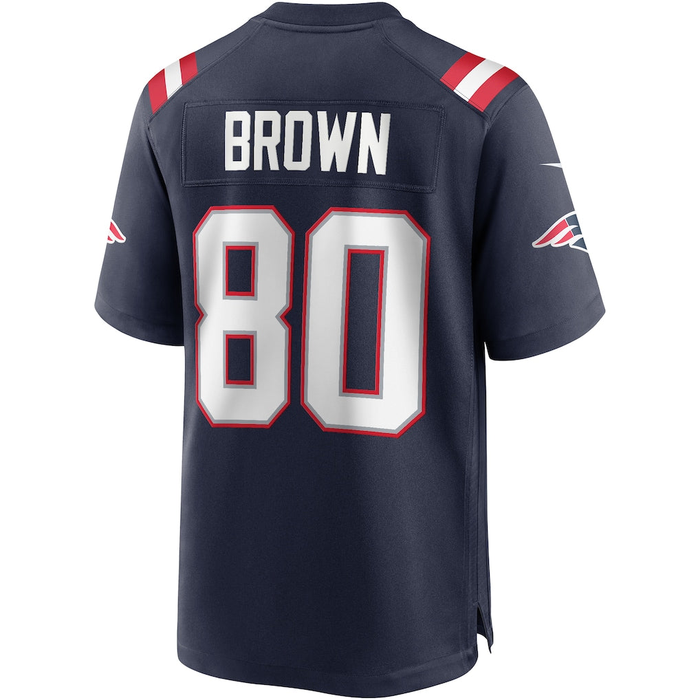 CAdoa NE.Patriots #80 Troy Brown Navy Game Retired Player Jersey