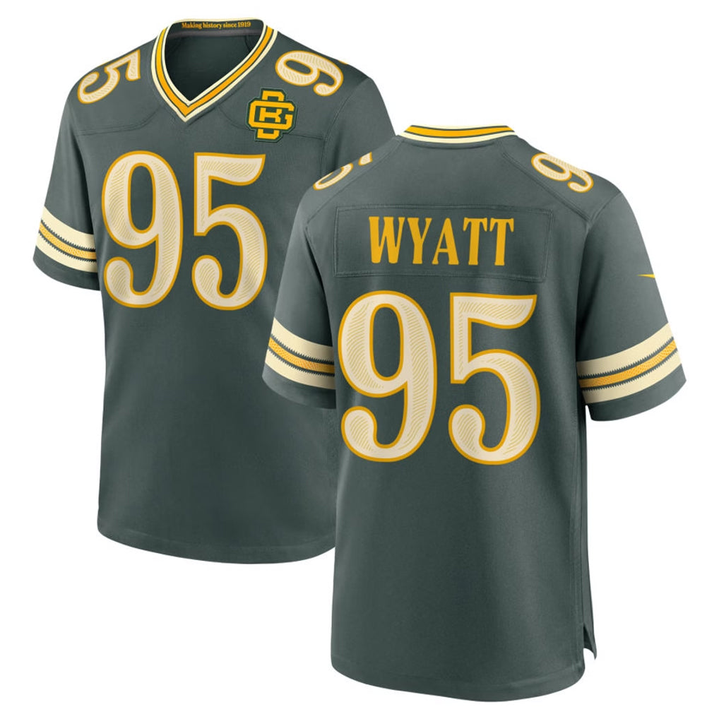 GB.Packers #95 Devonte Wyatt Player Green 2026 Rivalries Collection Home Game CAdoa Stitched Jerseys