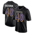 B.Ravens #40 Teddye Buchanan Player Black Carbon Fashion Home Game CAdoa Stitched Jerseys