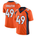 D.Broncos #49 Alex Singleton Player Orange Color Vapor Untouchable Limited Game CAdoa Stitched Jerseys