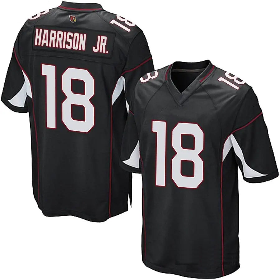 A.Cardinals #18 Marvin Harrison Jr. Player Black Game beagls Stitched Jerseys