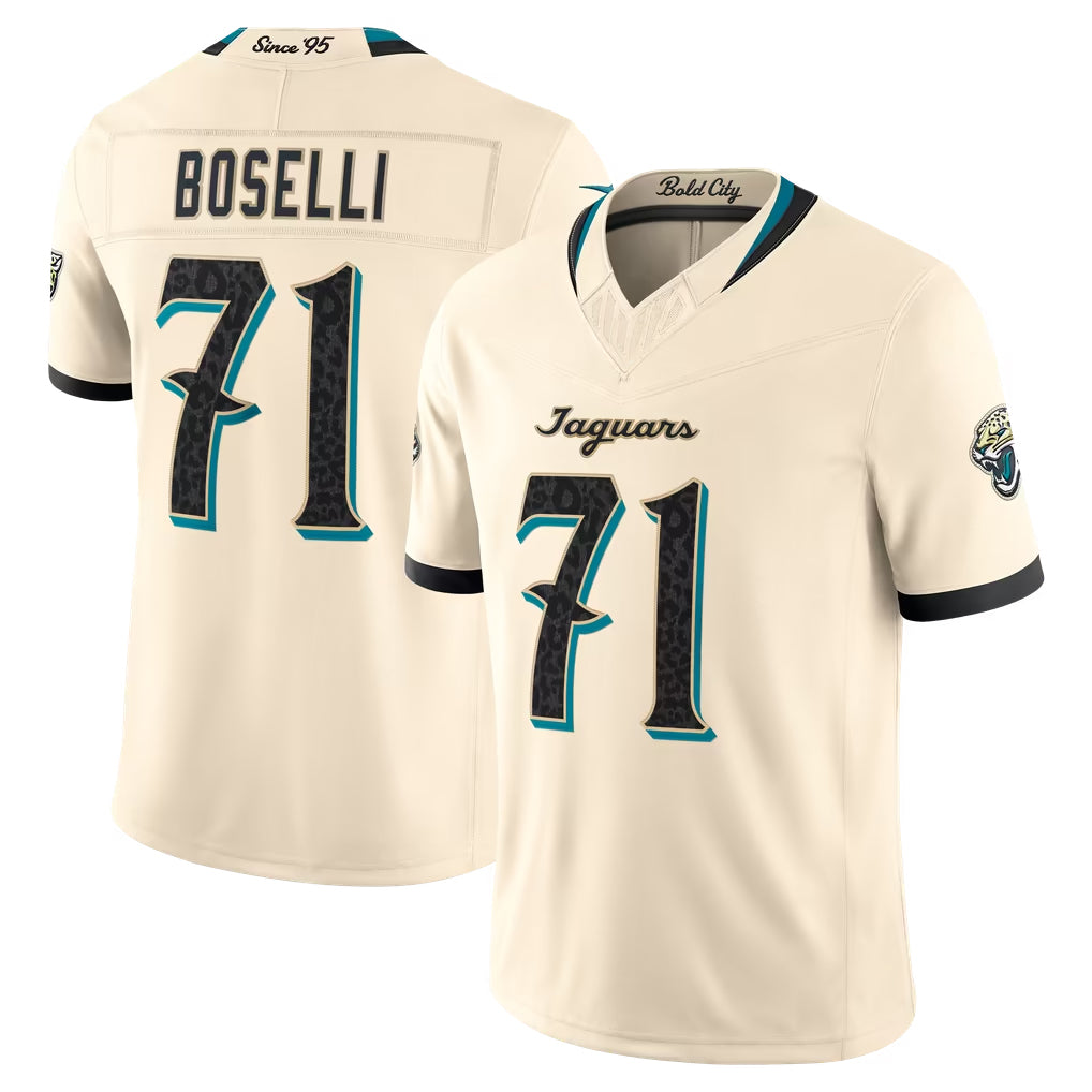 J.Jaguars #71 Tony Boselli?Player Natural Limited 2026 Rivalries Collection Game CAdoa Stitched Jerseys