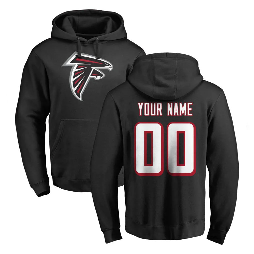 Custom A.Falcons Black Salute to Service Hoodies Any Name & Numbers CAdoa Stitched Jerseys